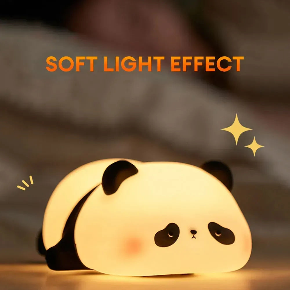 Cute Panda Silicone Night Light β Soft Touch LED Lamp